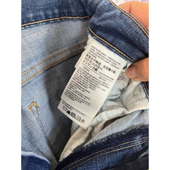 Levi's Jeans Women W28 L32 Blue 725 High Rise Bootcut Western Y2K 90s Boho Retro - Picture 12 of 15